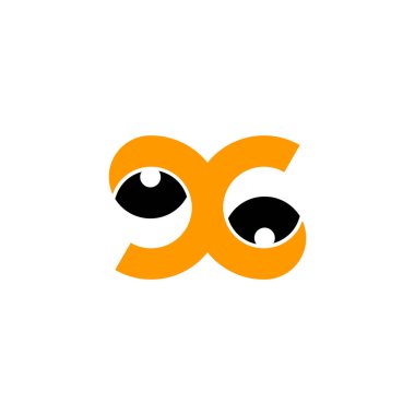 96 numaralı grafik logo şablonu, beyaz arkaplanda izole edilmiş..