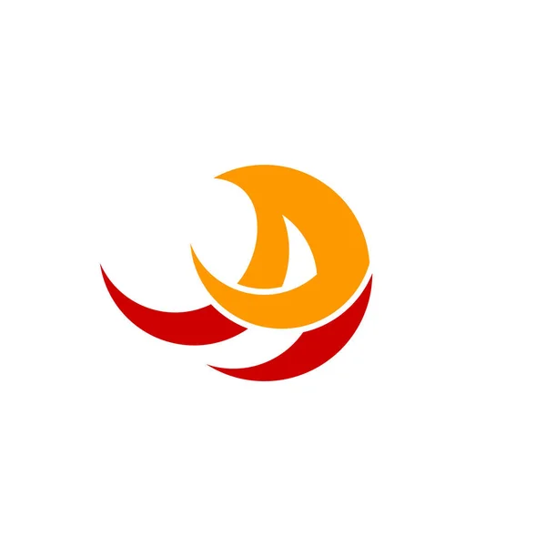 Huruf Awal Sebuah Templat Logo Grafis Konsep Desain Api Logo - Stok Vektor