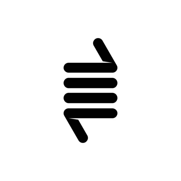 Stoßdämpfer Grafik Logo Vorlage Federdesign Konzept Isoliert Auf Weißem Hintergrund — Stockvektor