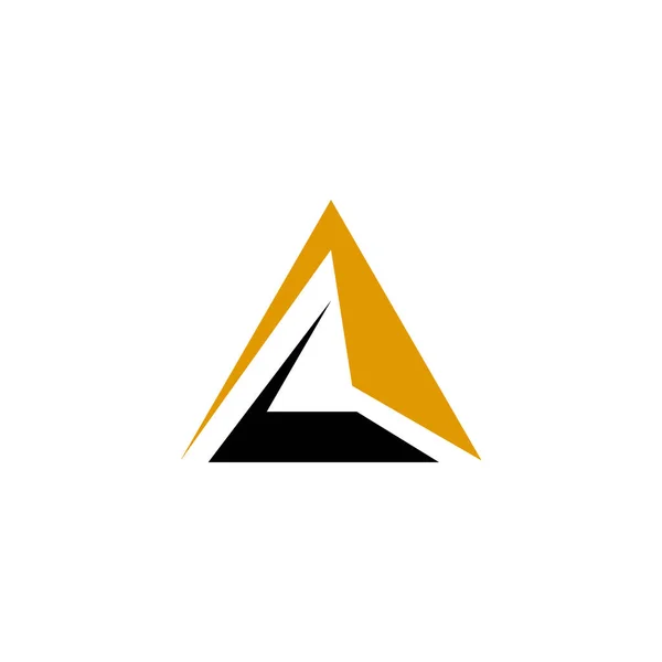 Modèle Logo Graphique Triangle Illustration Vectorielle Une Pyramide Isolé Sur — Image vectorielle