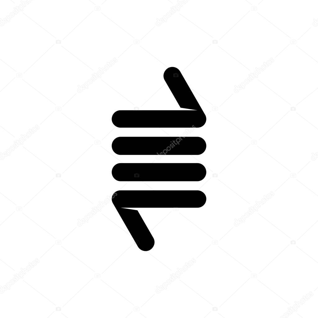 Shock Absorber graphic logo template, spring design concept, isolated on white background.