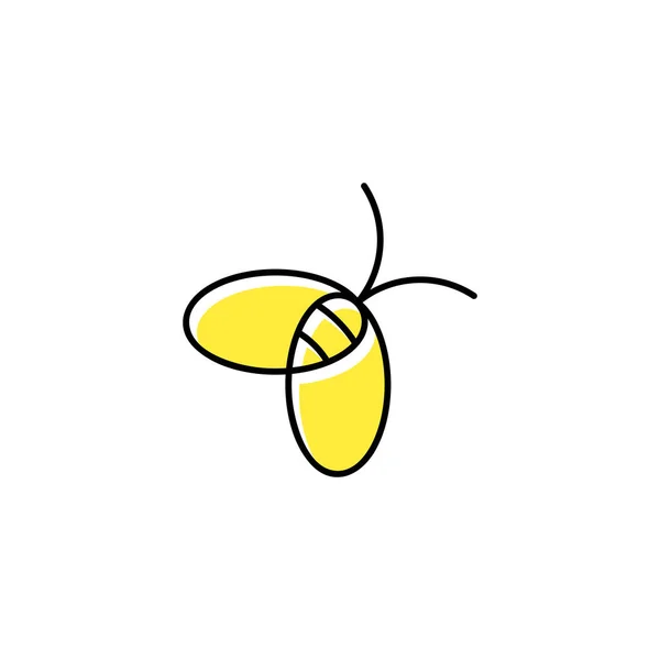 꿀벌의 디자인 배경에서 분리되어 — 스톡 벡터