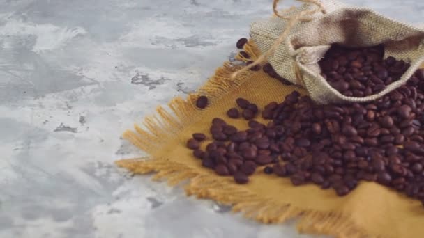 烤咖啡本茨袋布 — 图库视频影像