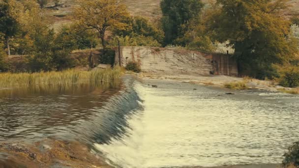 Lehigh River Zinciri Barajı Banka Görünümünden — Stok video