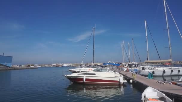 Yacht Nel Porto Turistico Tomis Constanta Romania — Video Stock