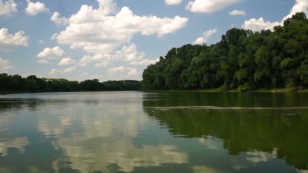 Καλοκαιρινό Τοπίο Ποτάμι Ποταμού Δνείστερου Μολδαβία — Αρχείο Βίντεο