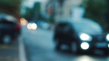 Ufuk gece trafik ışıkları arka plan