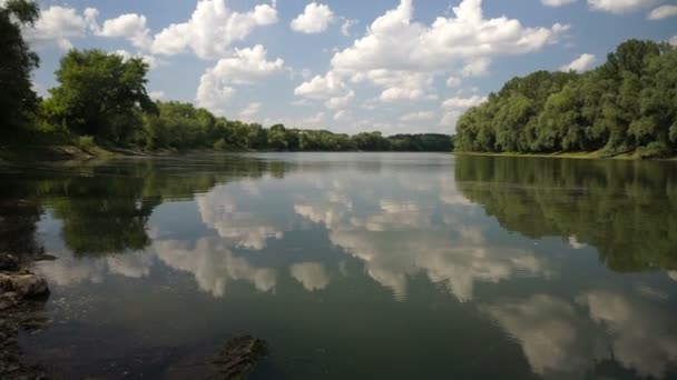 Paisagem Verão Com Rio Rio Dniester Moldávia — Vídeo de Stock