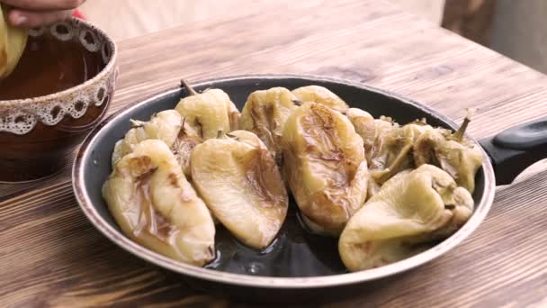 Peperoncino Giallo Cena Famiglia Cibo Tradizionale Preparato — Video Stock