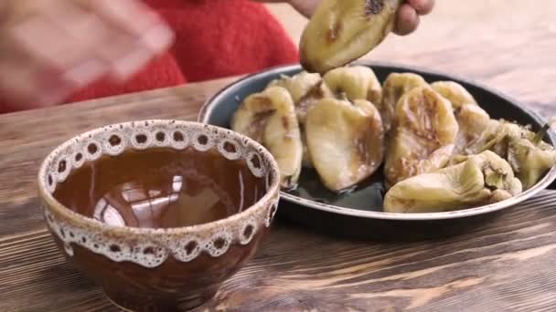 Peperoncino Giallo Cena Famiglia Cibo Tradizionale Preparato — Video Stock