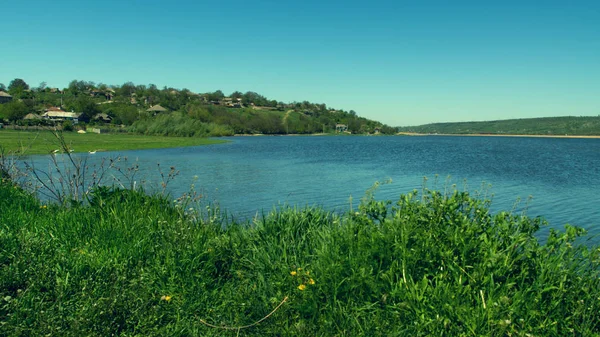 Summer Landscape River Blue Sky — Stock Photo, Image