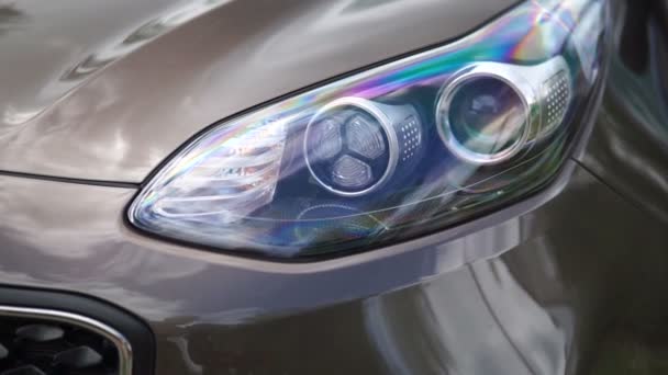 Headlights Car Modern Car Elements — Stock Video