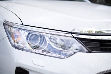 Modern araba farlar. Modern lüks car.selective odak.