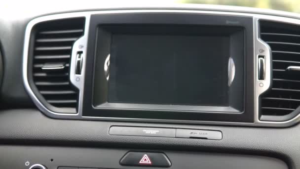 Dolly Interior de um carro moderno — Vídeo de Stock