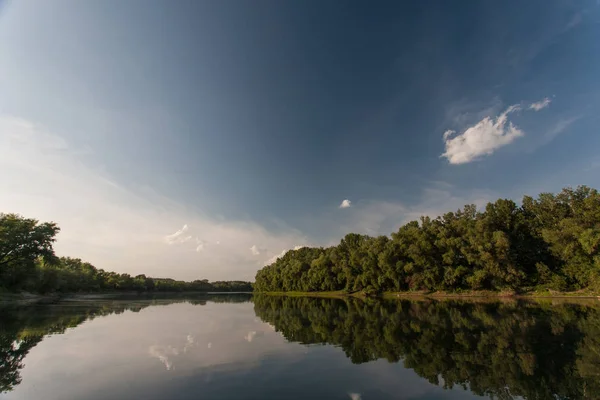 Summer Landscape River Blue Sky — Stock Photo, Image