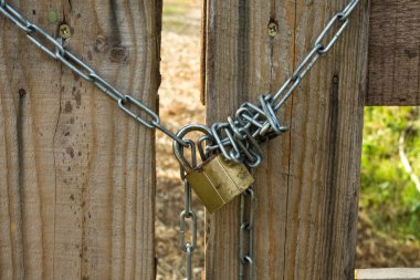 Kilitli eski kilit pad