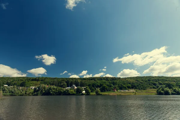 Lake Thiganesty Manastırı Moldova Ile Manzara — Stok fotoğraf