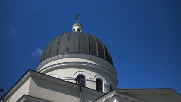 诞生的大教堂 东正教大教堂在 Kisinau 摩尔多瓦 替身拍摄 — 图库视频影像