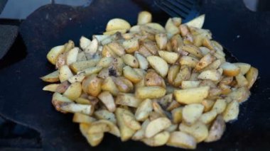 makro ev yapımı kızarmış patates sokak gıda Pazar metal kaset '