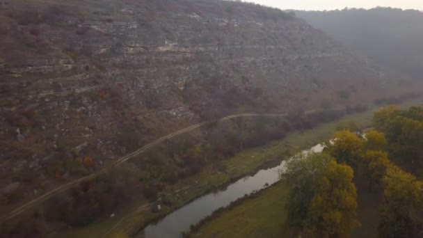 Όμορφη Sunrisw Πάνω Από Τον Ποταμό Αγροτική Περιοχή Ομίχλη Πάνω — Αρχείο Βίντεο