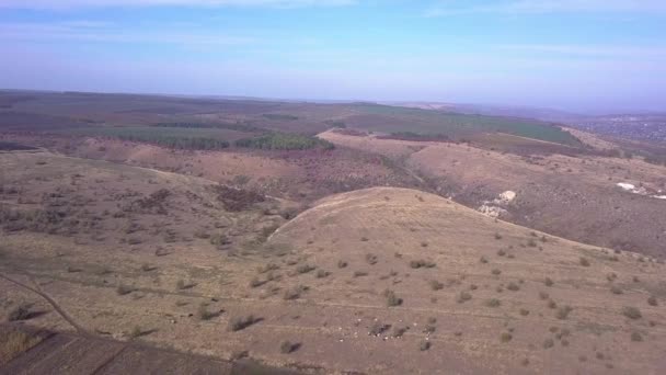 Vol Dessus Des Terres Automne Paysage Rural Automne Drone Shot — Video