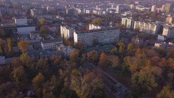 Panoráma Města Kishinev Letecký Pohled Moderní Městské Budovy Videa Dron — Stock video