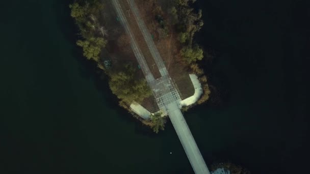 Riprese Aeree Sul Lago Echo Park Kishinev Repubblica Moldava Vista — Video Stock