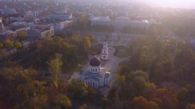 Uçuş Katedrali 4k üzerinde. Kişinev, Moldova katedralde Hıristiyanlık.