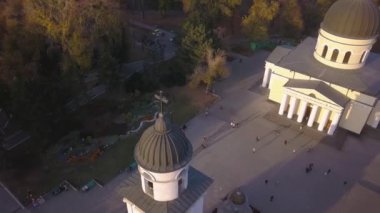 Uçuş Katedrali 4k üzerinde. Kişinev, Moldova katedralde Hıristiyanlık.