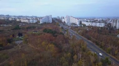 Eski ahşap kilise Kişinev city, Moldova Cumhuriyeti çevre üzerinde uçuş.