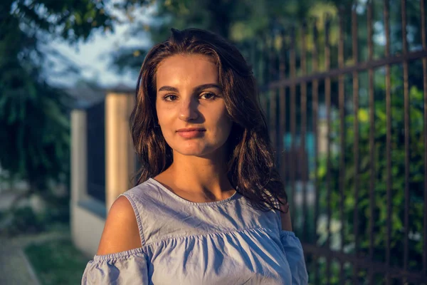 Retrato de mulher de moda — Fotografia de Stock