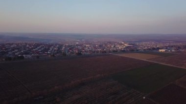 bağ ve banliyö üzerinde Bahar, uçağın shot uçuş