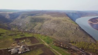 Rüzgarda bir çift lezzetli meyveli kırmızı ekşi kiraz ağacı dalı. Yakın plan kiraz ağacı dalları ve meyveler