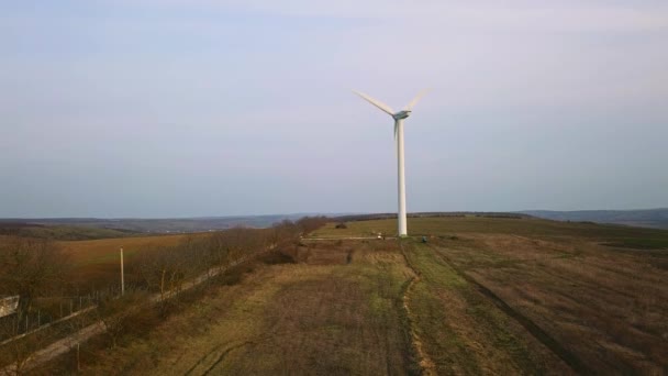 Aéreo Voo Filmagem Vídeo Sobre Geradores Vento Energia Ecológica Moldoova — Vídeo de Stock