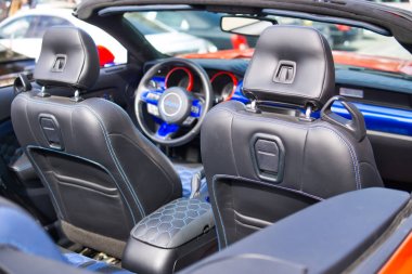 View of the interior of a modern automobile