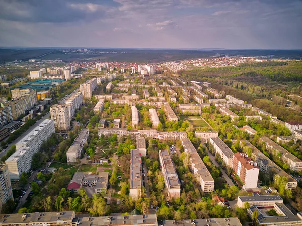 Повітряний безпілотник вид на місто Кісінев — стокове фото