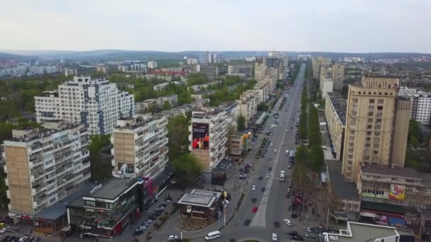 Ciudad Kishinev Abril 2019 Imágenes Archivo Vista Aérea Ciudad Kishinev — Vídeo de stock