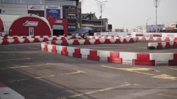 Kishinev Moldova April 2019 Kart Racing Karting Variant Open Wheel — Stockvideo