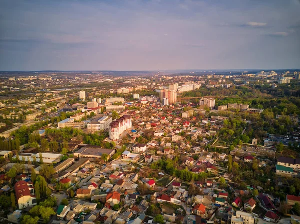 Повітряний безпілотник вид на місто Кісінев — стокове фото