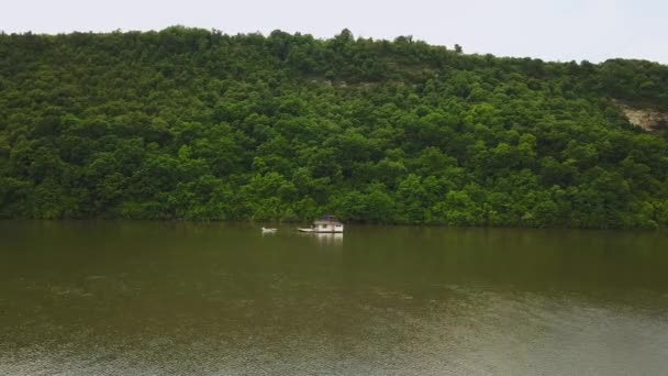 Latanie Nad Rzeką Słoneczny Letni Dzień Dniestru Republika Mołdawii — Wideo stockowe