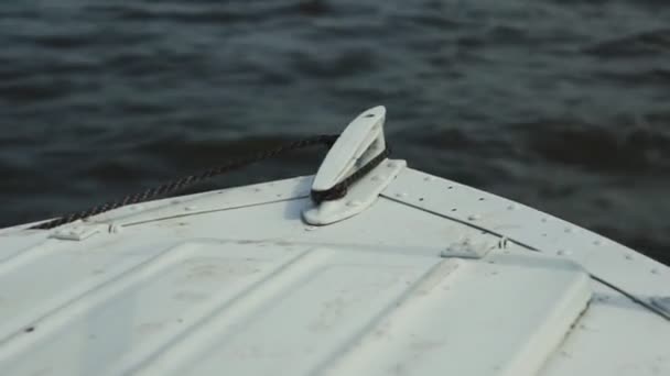 Blick Vom Motorboot Auf Den Fluss Bewegung — Stockvideo