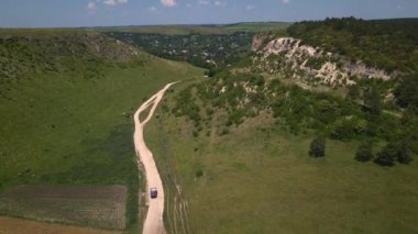 Moldova Cumhuriyeti Highlands üzerinde müthiş manzara üzerinde Uçuş.