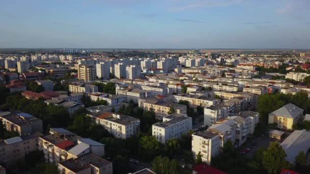 Slatina Şehir Nehir Olt Romanya Havadan Görünümü Yaz Günü Avrupa — Stok video