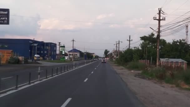 Fpv Condução Longo Rodovia Vista Estrada Janela Carro Carros Vão — Vídeo de Stock