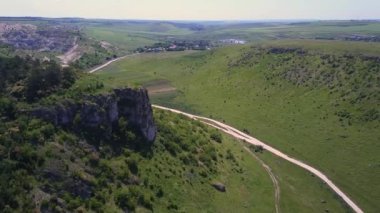 Moldova Cumhuriyeti Highlands üzerinde müthiş manzara üzerinde Uçuş.