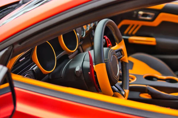 View of the interior of a modern automobile — Stock Photo, Image