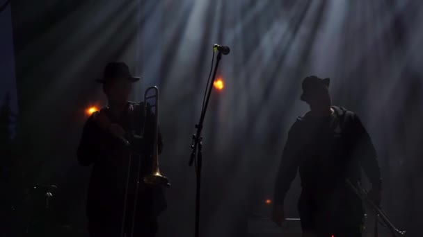 Октября 2019 Года Кишинев Республика Молдова Концерт Фолк Группы Сцене — стоковое видео