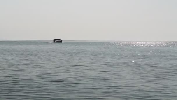 Barco Recreio Mar Negro Mês Fevereiro — Vídeo de Stock