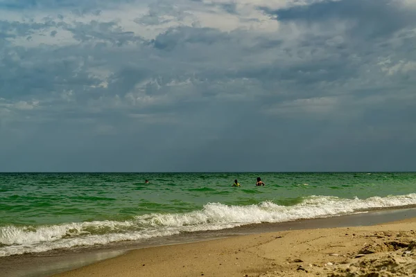 Vista Mar Desde Playa Tropical Con Cielo Soleado — Foto de Stock