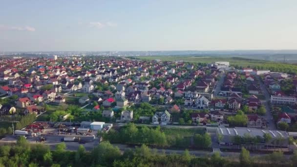 Vol Par Drone Dessus Une Subdivision Banlieue Kishinev République Moldova — Video